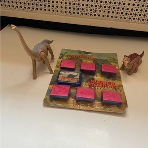 Dinosaur set bundle - includes stamp set and two
Action figure dinosaurs